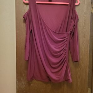 Torrid hald sleeve cold shoulder top